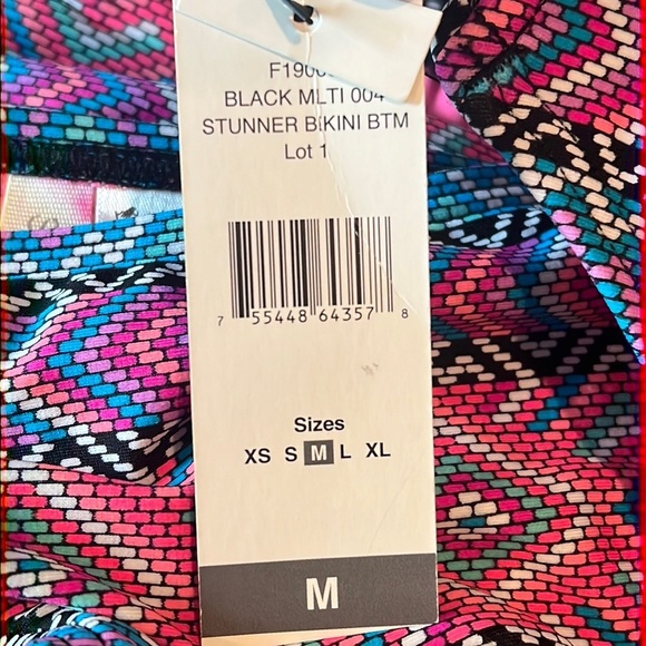 NWT SunDazed Stunner Strappy Hipster Bikini Swim Bottoms Medium Tribal Print - Picture 10 of 11